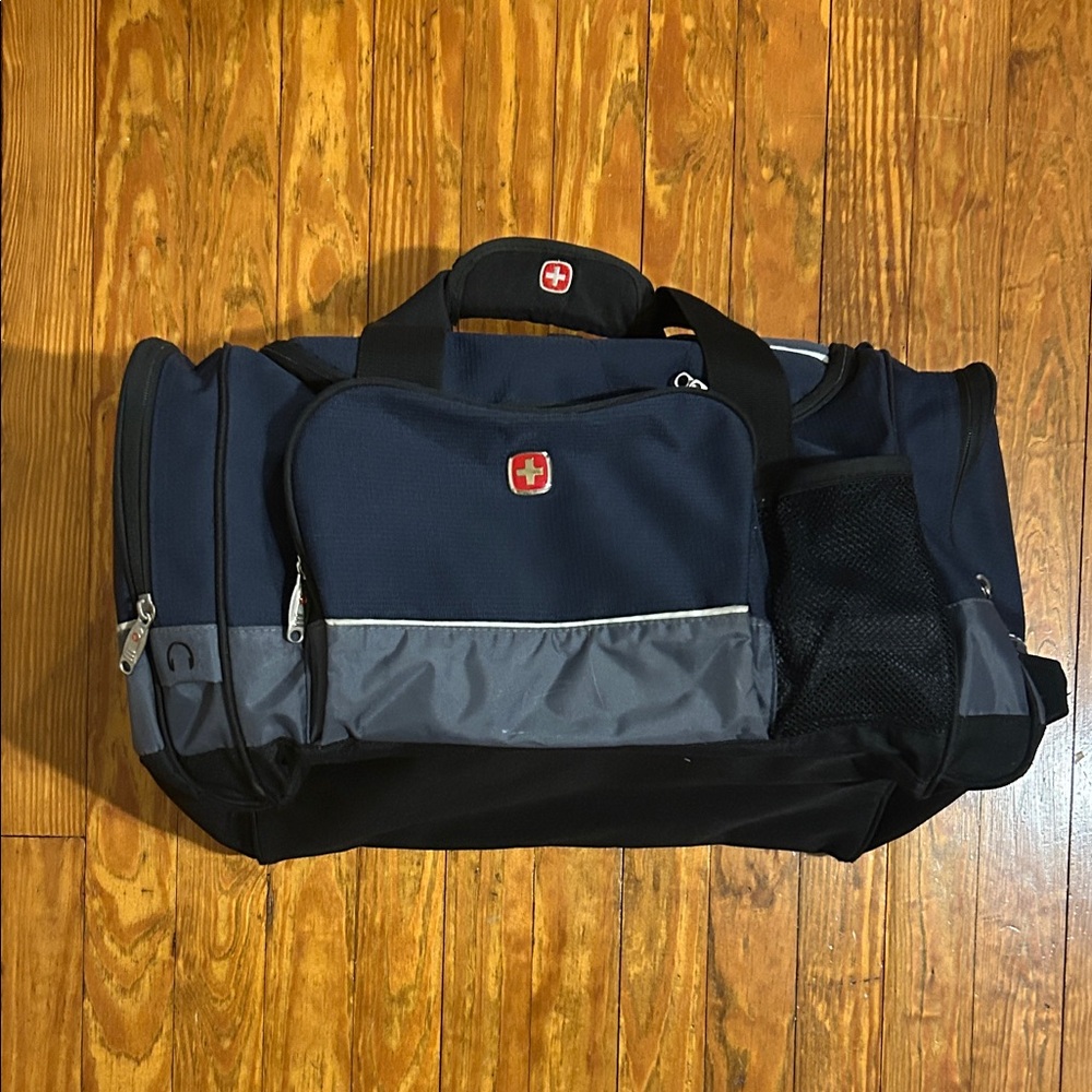 SwissGear Black and Navy Duffel Bag